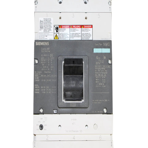 Heavy Duty Three Pole Industrial Molded Case Circuit Breaker Eight Hundred Amps NMX3B800 with gray steel housing shown from the front.