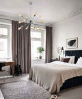 12 Light Mid Century Sputnik Chandelier In Chrome Finish Modern Ceiling Light Fixture With Industrial Vintage Pendant Lighting