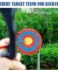 Backyard Archery Target Stand With Telescopic Height Adjustment and colorful target, ideal for bow and arrow practice
