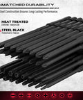 Extra-long 32-piece security bit set with black S2 steel bits and 1/4-in hex shank; Torx, PoziDriv, Spanner, Tri-Wing
