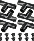 Top Notch 3/8 Inch Soaker Hose Repair Kit Featuring Six Black Tee Connectors And End Plugs Designed To Build Or Fix Garden Watering Systems