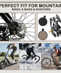 Five Pairs Low Noise Disc Brake Pads For Mountain Bikes Ebikes And Scooters Semi Metallic Resin Braking Pads Kit installed on bike