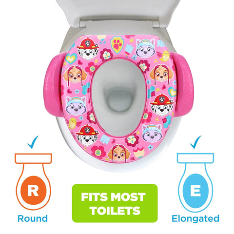 Super Chill Toddler Potty Seat With Plush Cushion And Sure Grip Handles For Smooth Baby Potty Training And No Sweat Wash Down Routine That Fits Snugly On Most Household Bowls Without Any Hassle