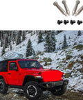 Heavy Duty Door Hinge Set For Multiple Vehicle Models With 200kg Load Capacity Anti Rust Aluminum Hinges with red Jeep