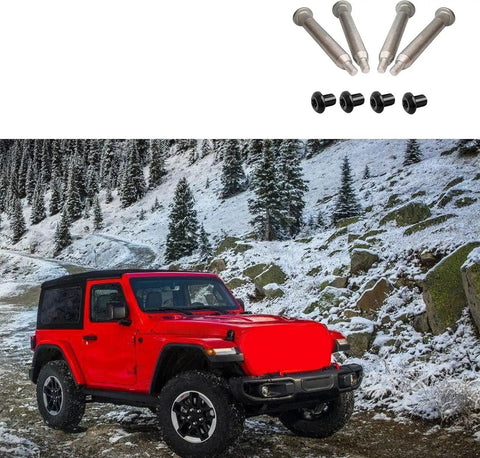 Heavy Duty Door Hinge Set For Multiple Vehicle Models With 200kg Load Capacity Anti Rust Aluminum Hinges with red Jeep