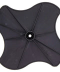 Spreader Spinner For Z-Spray 135-5954 Replacement Part shown flat, black plastic with central hub, Genuine Toro Exmark Component