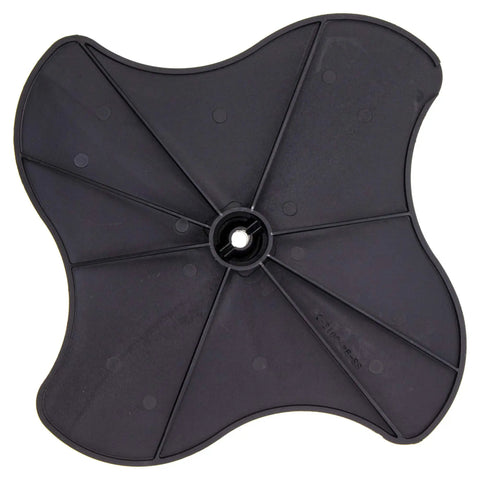 Spreader Spinner For Z-Spray 135-5954 Replacement Part shown flat, black plastic with central hub, Genuine Toro Exmark Component