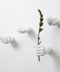 Grab Hand Hook Wall Mount Resin Decor Cast From The Designer Hand White Dope Functional Art For Shelf Vase Or Incense Burner