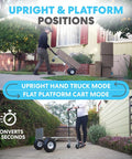 2-In-1 Convertible Hand Truck And Dolly, Heavy Duty Folding Platform Cart With Rubber Wheels, 800 Lb Capacity in use outdoors