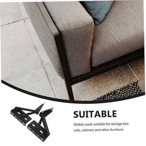 spring-loaded folding sofa hinges suitable for sofas and cabinets, demonstrating space-saving functionality for home furniture