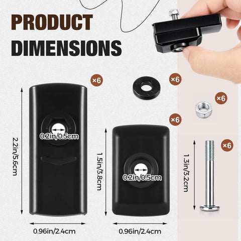 Dimensions of six pack canopy truss end and cross bar connectors for ten by ten pop up canopy awning replacement kit with hardware