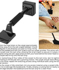 Carpet Knee Kicker 16.5 Inch For Low Pile And Flat Carpets, light duty tool with forward angled teeth shown in use for carpet installation