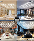 Hexagon LED Garage Lights 200W 20000LM 5 Grids 25 Pack Ceiling Shop Light 6500K Ultra Bright For Your Garage And Shop
