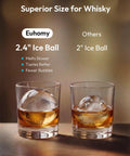 Crystal Clear Ice Ball Maker For Countertop 2.4 Inch Spheres 2 Piece Set Self Cleaning 8 Hour Timer Produces Up To 48 Ice Cubes Per Day Ideal For Whiskey And Bourbon compared to others