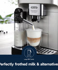 Fully Automatic Espresso Machine With Built In Grinder And Milk Frother 13 One Touch Recipes No Fuss All In One Programmable Coffee Maker brewing latte