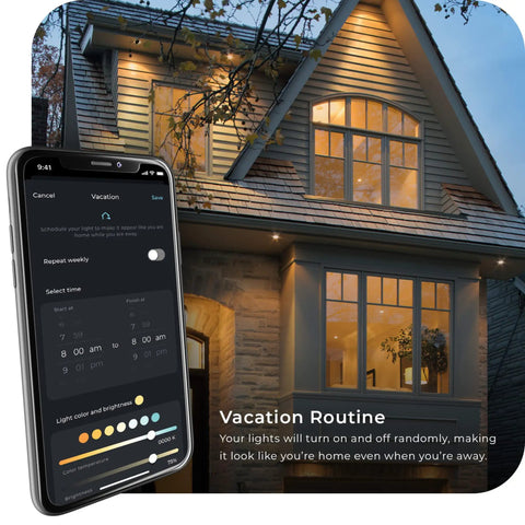Ultra Slim 6 Inch Wi Fi Smart Recessed Lighting Kit 2 Pack No Hub Needed Voice Activated RGB controlling house lights via app.
