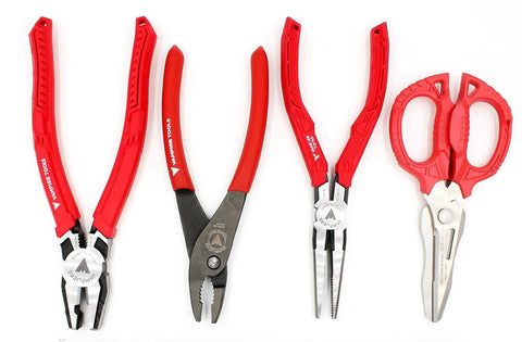 4 Piece Screw Extraction Pliers Gift Set with hardened steel tips and comfortable grips for removing rusted screws and bolts