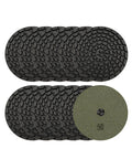 4 Inch Diamond Polishing Pads For Concrete And Stone Floors 50 Grit 12 Pack Wet Polishing Kit With Spiral Turbo Design