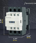 Beefy 3 Pole 30 Amp AC Contactor With 1NO 1NC Aux Contacts 220 240V Coil 660V IEC Rated for industrial use, front view