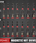 21 Piece Magnetic Nut Driver Set With One Quarter Inch Drive Must Have All In One Kit Metric And SAE Nut Drivers