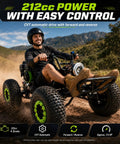 Super Slick 212cc Gas Powered Off-Road Go Kart For Teens And Adults That Hits 35 MPH With A Mighty 7.5 HP Engine on dirt trail.