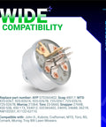 Plug And Play Ignition Starter Switch With 3 Position And 5 Terminals For Riding Lawn Mowers Comes With 2 Keys Compatible With MTD Craftsman John Deere Toro Snapper Scag And More Replaces 24688 24695 925-0267A 725-0267