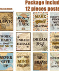 12 Piece Travel The Map Wall Art Set For Classroom And Home Decor Inspirational World Travel Posters Bulletin Board Social Studies Prints 8x10 Unframed Cool For Kids Nursery Homeschool Kindergarten showing maps and motivational text.