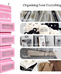 Sweet Pink Over The Door Organizer With Four Roomy Clear Pockets For Hanging Storage In Nursery Bedroom Or Closet To Stash Baby Essentials Toys And Cosmetics No Fuss Setup Gonna Love This Super Neat Look.