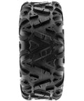 Set Of 2 All Terrain ATV UTV Tires 25x10-12 6 Ply Tubeless With Power I Grippy Directional Knobby Tread front view