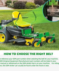 Riding lawn mower with focus on OEM sticker, related to Beefy Five Eighths Inch Wide Forty One And One Half Inch Variable Speed Drive Belt