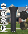 Heavy Duty Patio Heater Cover With Zipper And Storage Bag Waterproof Dustproof Wind Resistant Snow Resistant Sunlight Resistant Weatherproof All Weather Protection Black 89 Inch Tall Dome 33 Inch Base