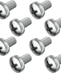 Stainless Steel License Plate Screws Set For Front And Rear, Marine Grade 18-8 Rust Proof Car Tag Fasteners, Perfect For BMW And More, Pack Of 8