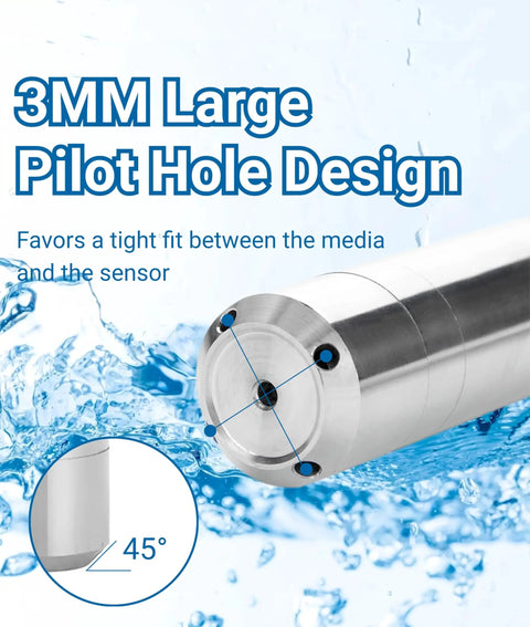Liquid Level Sensor Throw-In Type With Stainless Steel Probe And Cable No Fuss 4-20mA Output Anti Bending for Tanks