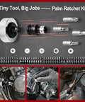 3/8 Inch Impact Socket Set 92 Pieces With Adapters CrMo Steel Deep Sockets Quick Release Ratchet And Palm Kit For Tough Jobs, palm ratchet kit