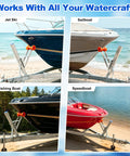 Heavy Duty Marine Trailer Winch Stand With U Bolts For Saltwater Toughness, 4mm Hot Dip Galvanized Steel That Wont Rust, Rustproof Winch Mount Fits 3 Inch Wide By 3 To 4 Inch High Trailer Tongues For Fishing Boats Jet Skis Sailboats on boats
