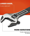 Wide Jaw Adjustable Wrench For Plumbing 6 Inch With Micro Serrations For Superior Grip Go To Tool For Home Improvement Repair And Garage Must Have Versatile Heavy Duty