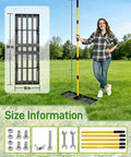 Woman holding 30 Inch Lawn Leveling Rake With 78 Inch Adjustable Steel Handle, Heavy Duty Yard Leveler for Lawn Garden
