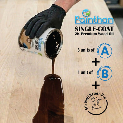 Game Changing One Coat Interior Wood Oil Finish With Fast Fix Accelerator And Zero Voc Friendly Formula For Lazy Weekend Projects and Snazzy Oak Floor Refreshes In Your Dream Space, pouring from can.
