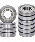 Pro Grade F684 ZZ Flange Ball Bearing 4x9x4mm Set of 10 Miniature Flanged Bearings Double Shield Chrome Steel for 3D Printer Extruders Voron Models and Micro Robotics, stack