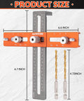 All In One Cabinet Handle Jig With Adjustable Knob And Precision Drill Guide dimensions and drill bits, 6.6 x 6.7 inches