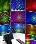 Lit Party DJ Disco Light With Disco Ball, LED Stage Strobe Projector with patterns and remote