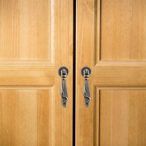 Set Of 4 Vintage Retro Zinc Alloy Cabinet Pull Ring Handles For Kitchen Cabinets Dressers Cupboards Rustic Furniture Hardware Easy Install