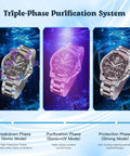 Triple-phase purification system for watches with Dope High Frequency 45kHz Ultrasonic Jewelry Cleaner With 200Ml Tank