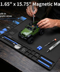Large Soldering Mat Heat Resistant Up To 932 Fahrenheit With 17 Accessory Zones, 133 Compartments, and RC car repair