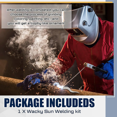Welder using Beginner Welding Practice Kit For Home Projects Build A 12x12 Inch Wacky Sun Metal Wall Decor In 201 Steel
