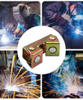 Pack Of 4 Adjustable V Type Magnetic Welding Clamps For Metal Work And Craft Projects Featuring Sturdy Stainless Steel Build.
