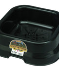 Durable Plastic Salt Block Feeder Pan For Livestock Holds 50 Lb Block 10 Quart Capacity, inner ribs for gripping, moisture drain holes