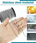 Heavy Duty Stainless Steel Ball Chain 49.2 Ft With 4.5Mm Beads And Spool rustproof metal chain in hand for indoor outdoor use