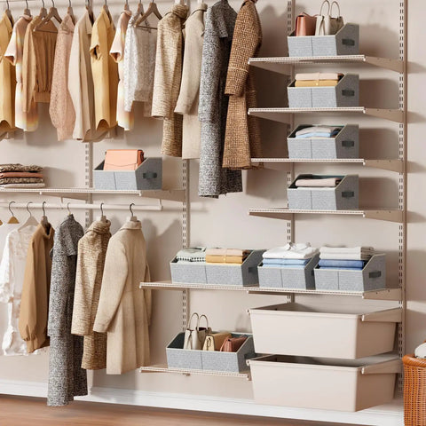Heavy Duty Fabric Closet Organizers Six Pack With Reinforced Handles Trapezoid Design Collapsible Storage Bins Drop The Hassle And Keep Your Setup Lookin Sharp While Handling All The Daily Grind Effortlessly