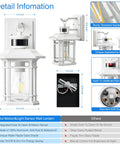 Diagram of 2 Pack Outdoor Motion Lights For House With Dusk To Dawn Sensor, featuring design details and dimensions.
